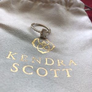 Triangle Kendra Scott ring in White Pearl